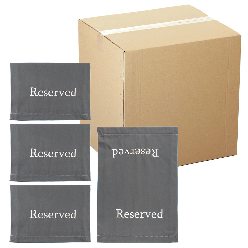 Reserved Chair/Pew Cloths (Gray, 40-Pack) - 10X_SH_1674_BUNDLE