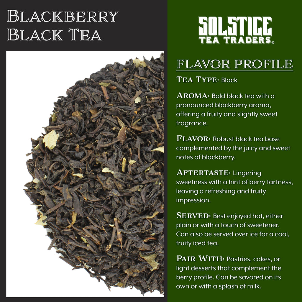 Blackberry Flavored Loose Leaf Black Tea (8oz Bulk Bag) - STTKit019