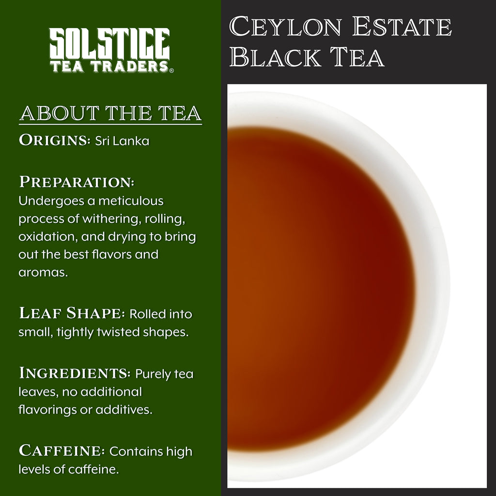 Ceylon Estate Blend BOP Loose Leaf Black Tea (8oz Bulk Bag) - STTKit026