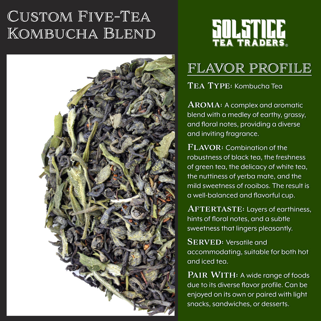 Custom Five-Tea Loose Leaf Kombucha Tea Blend (8oz) - STTKit011