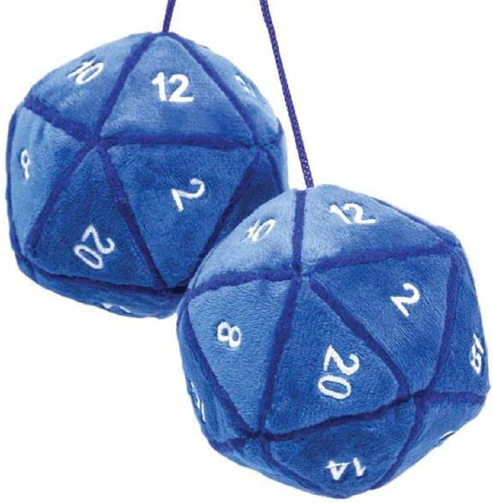 20-Sided Plush Dice for Car Mirror (Blue) - TV_06330