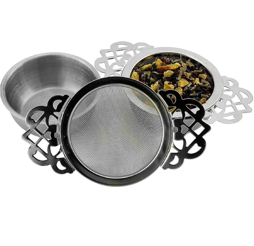 Empress Tea Strainers with Drip Bowls (2-Pack) - sh1153sttxTEA