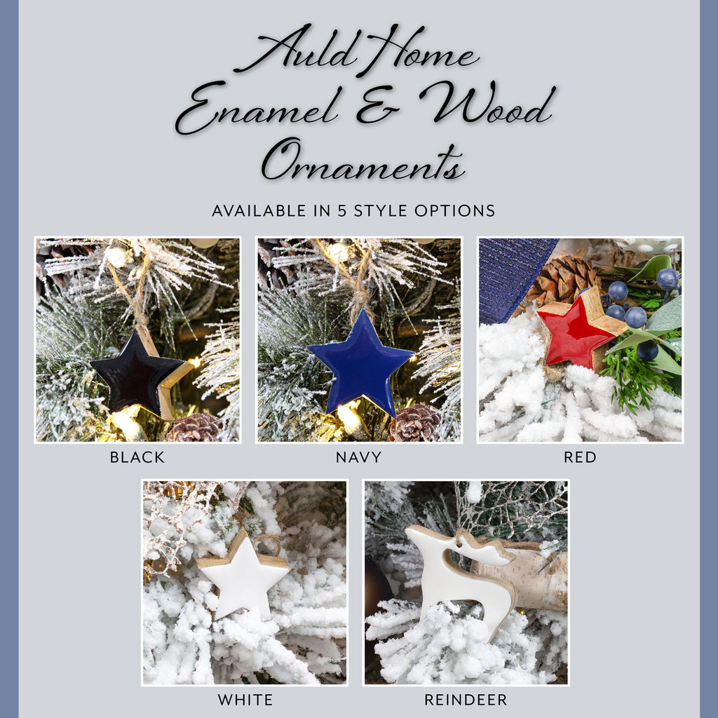 Farmhouse Star Ornaments (12-Pack, Black) - sh2047ah1Blck