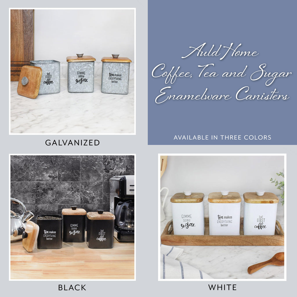 Farmhouse Galvanized Canisters (Set of 3) - sh1383ah1set