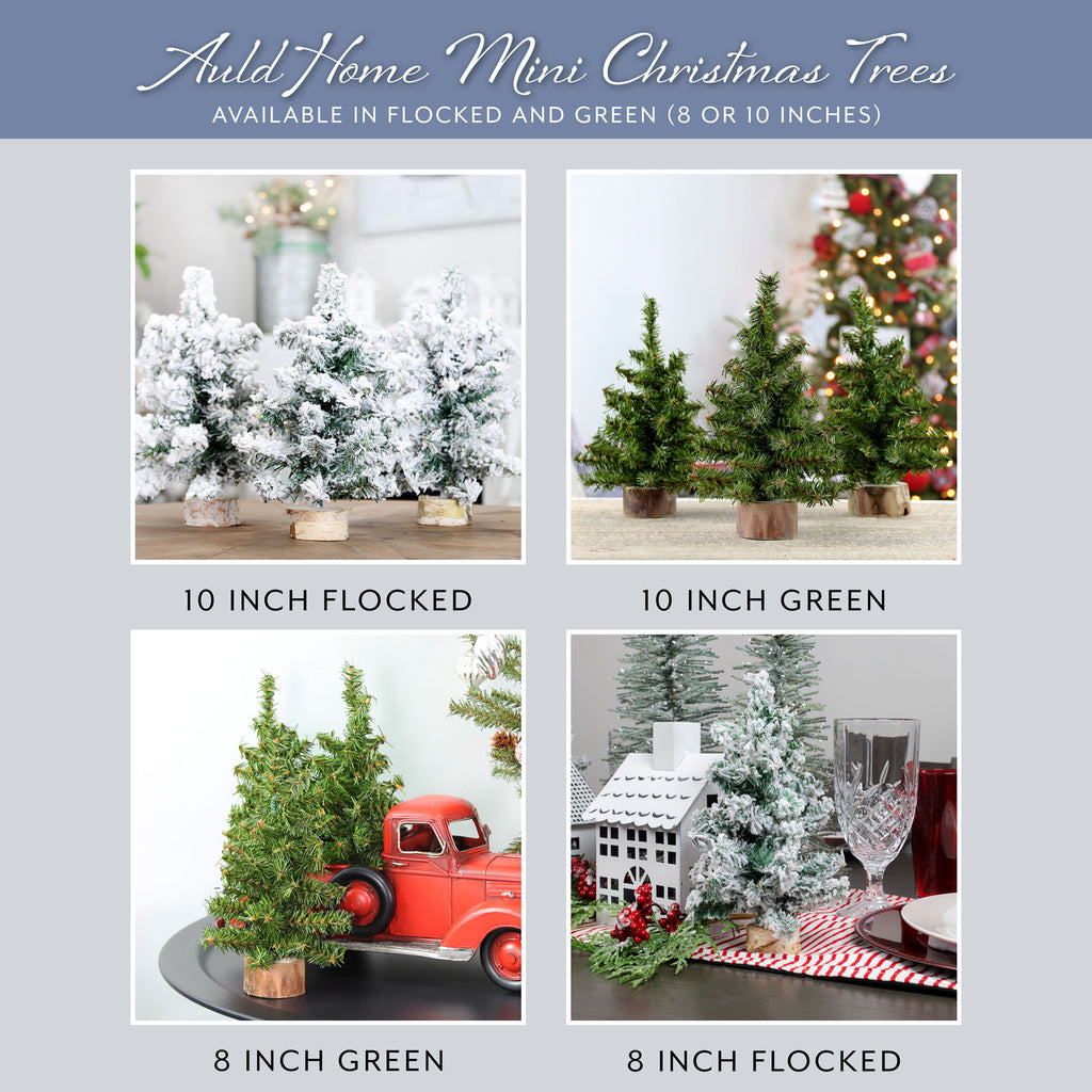 Mini Christmas Trees (3-Pack, 10-Inch, Flocked) - sh1756ah1Flock