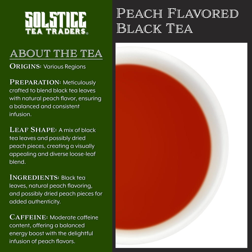Peach Flavored Loose Leaf Black Tea (8oz Bulk Bag) - STTKit016