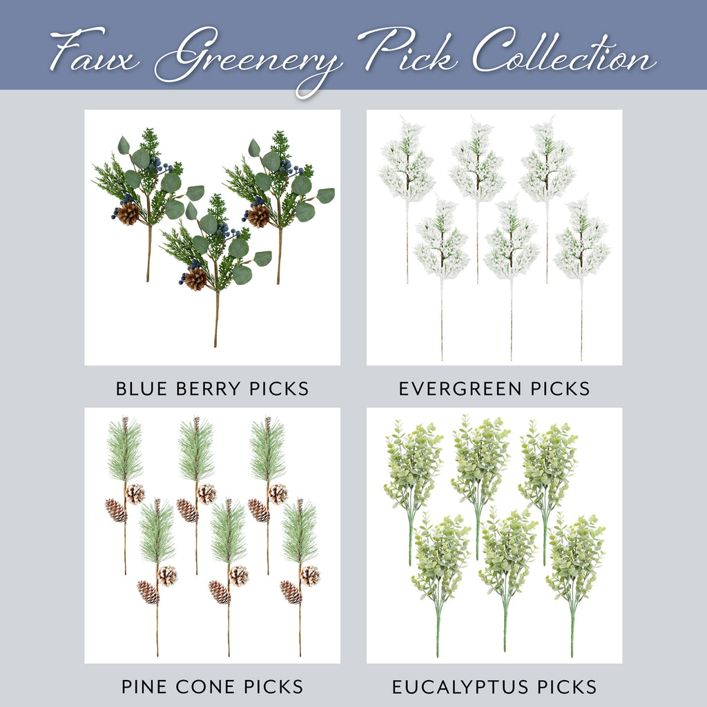 Blue Berry Greenery Picks (Set of 3, 16-Inch) - sh1763ah1blbrry