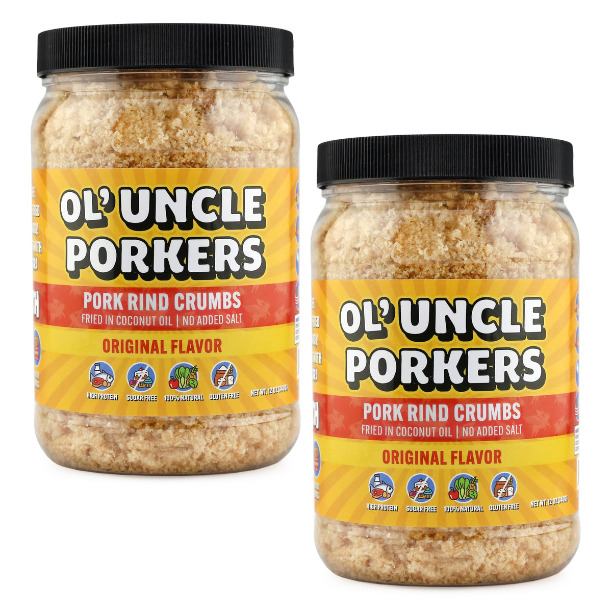 Ol' Uncle Porkers Original Pork Rind Crumbs, Keto Breadcrumbs, Zero Ne ...