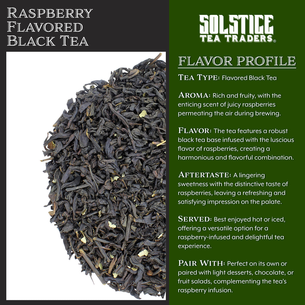 Raspberry Flavored Loose Leaf Black Tea (8oz Bulk Bag) - STTKit021
