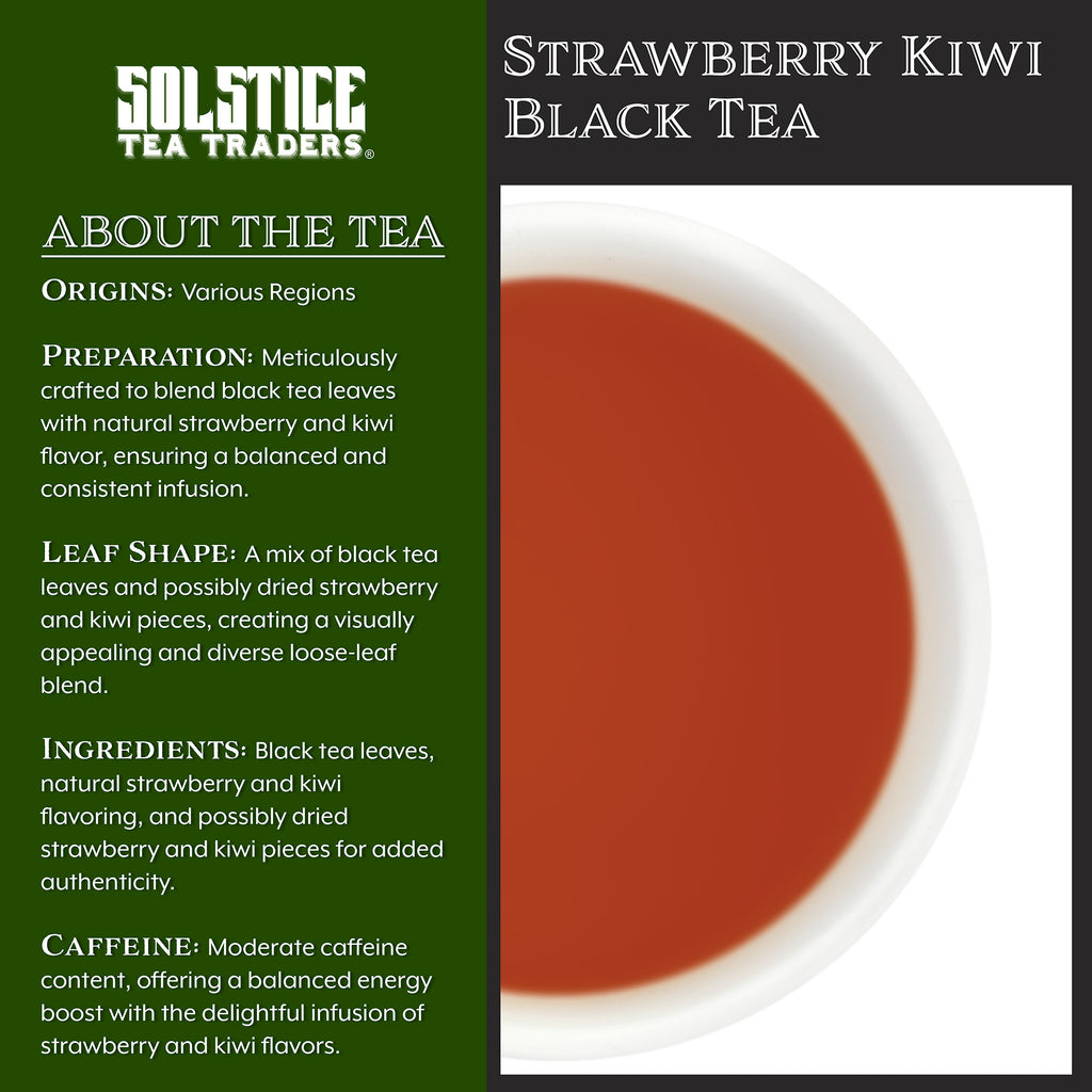 Strawberry Kiwi Loose Leaf Black Tea (8oz Bulk Bag) - STTKit022