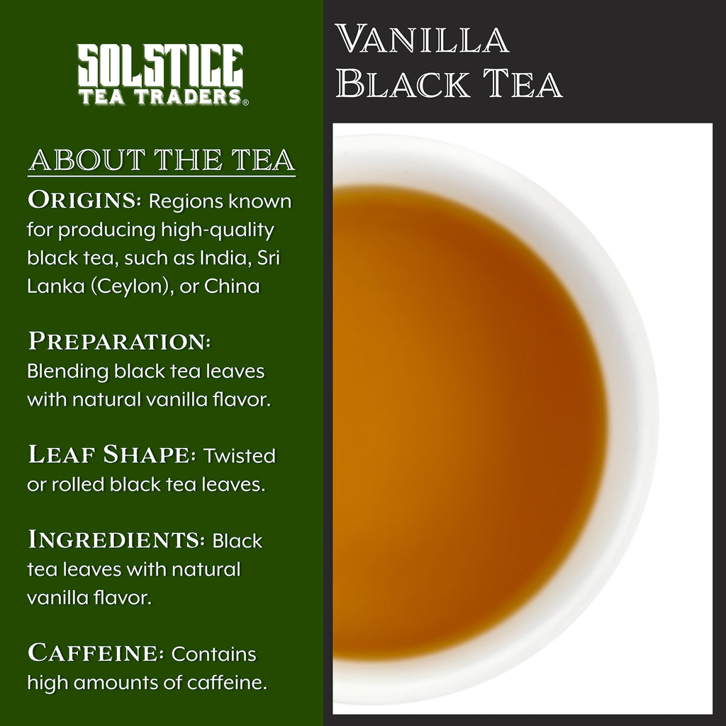 Loose Leaf Vanilla Black Tea (8oz Bulk Bag) - STTKit033