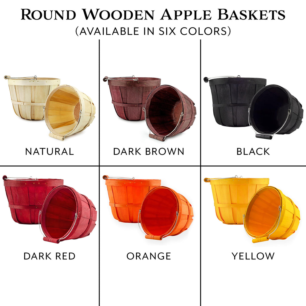 Round Wooden Apple Baskets - VarAppleBucket