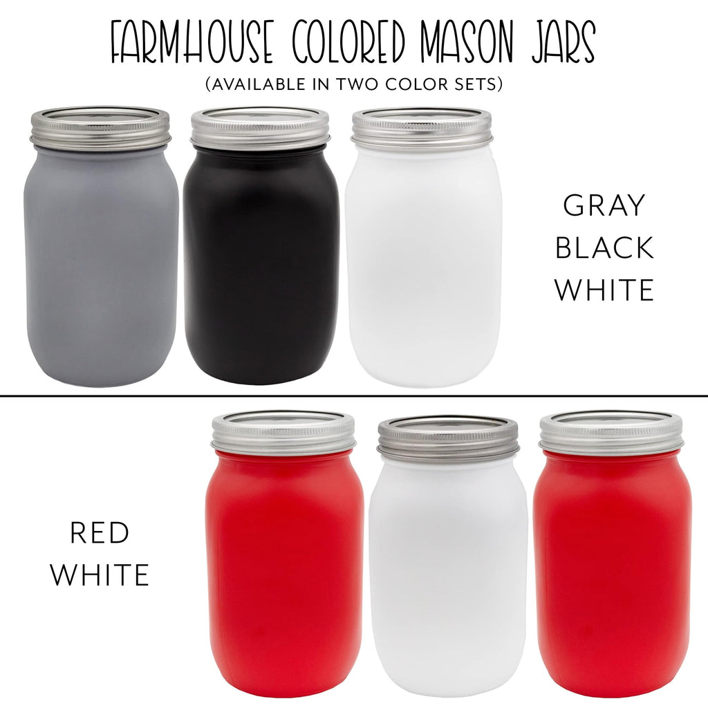 Farmhouse Colored Mason Jars (Set) - VarMasonJar