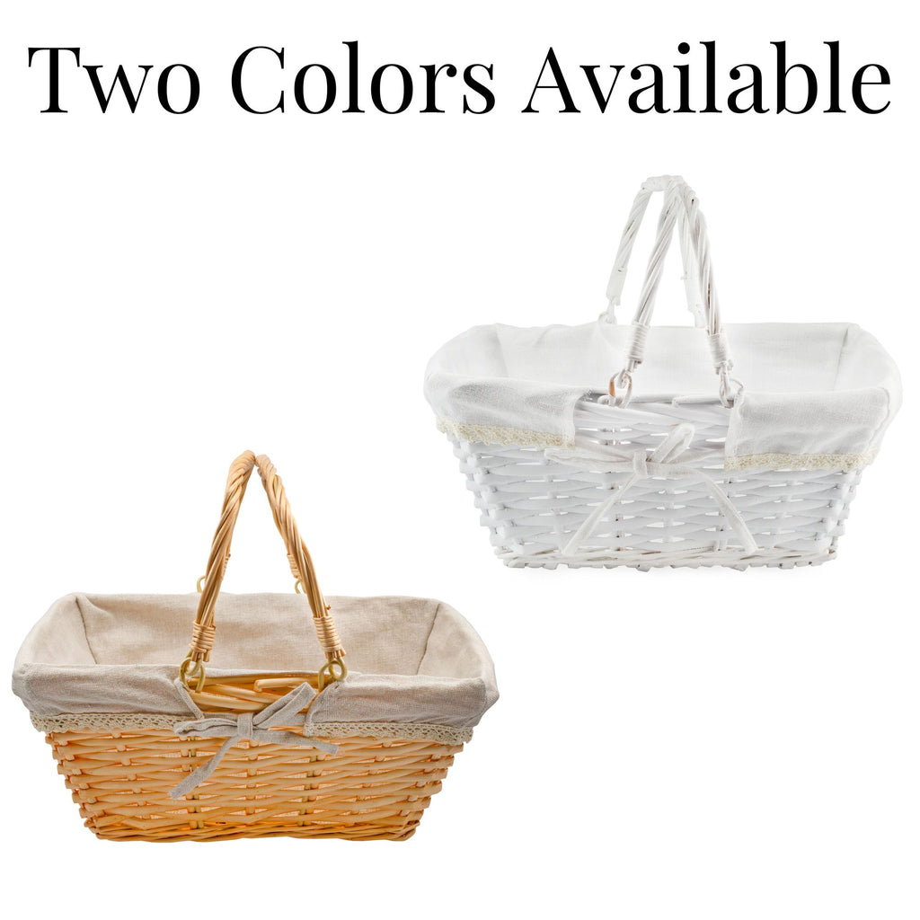 Rectangular Wicker Basket w/ Handles - VarRBasket