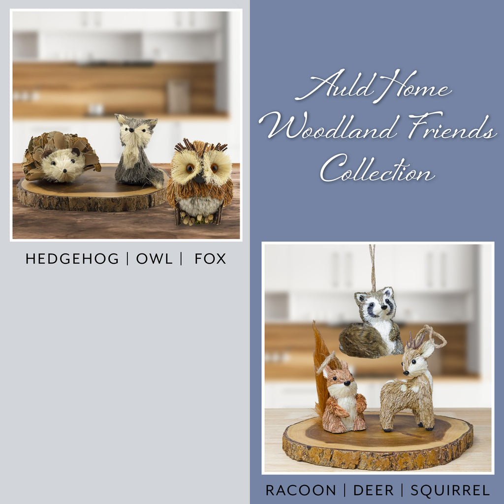 Woodland Friends Figurines Fox/Owl/Hedgehog (Case of 36 Sets) - 36X_SH_1828_CASE