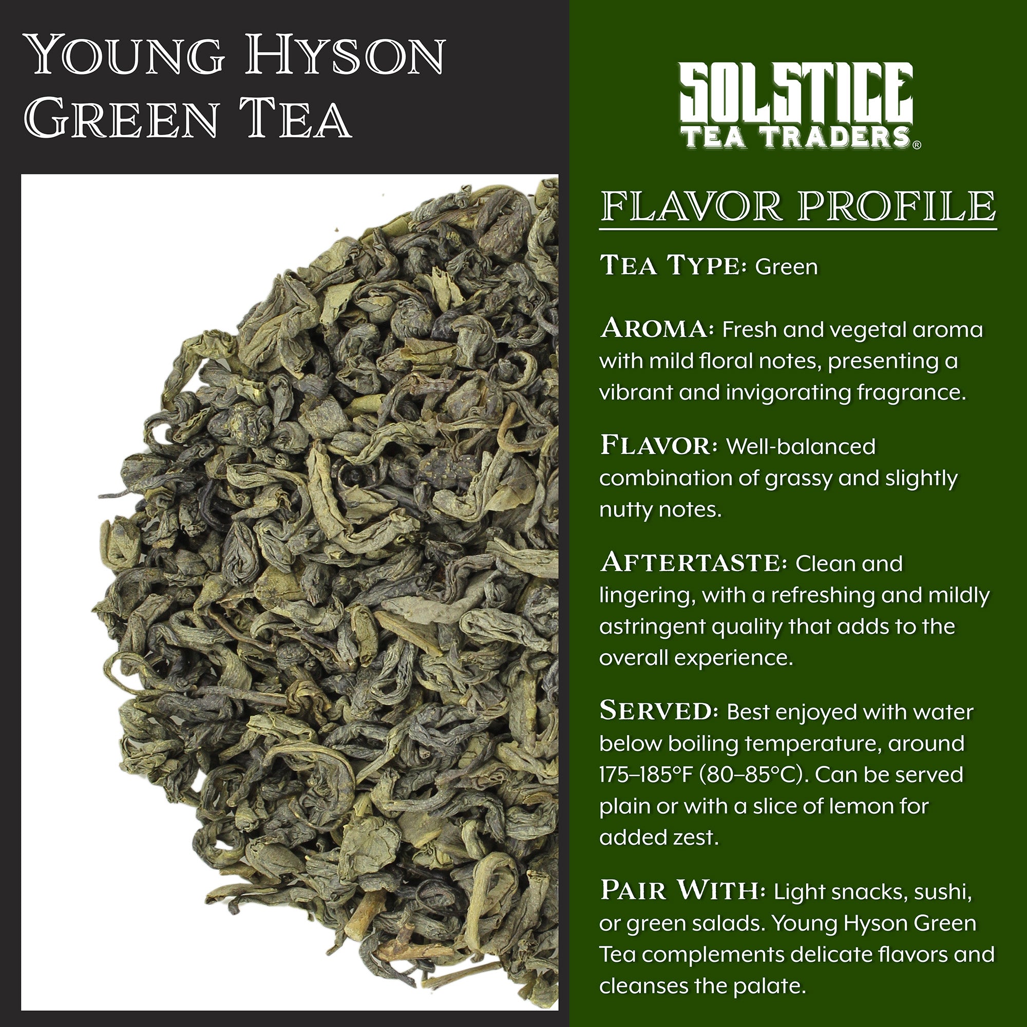 Chinese Young Hyson Loose Leaf Green Tea (8-Ounce Bulk Bag); Lucky ...